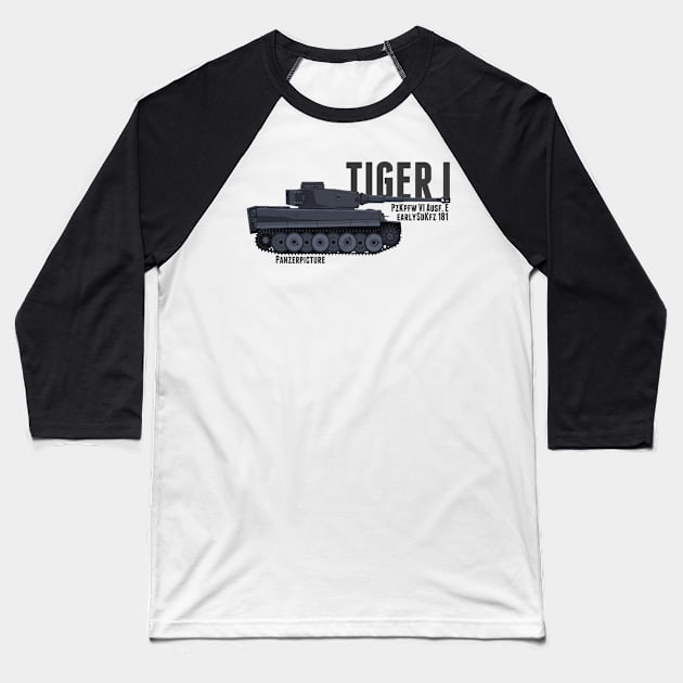 Tiger I Ausf.E Early Baseball T-Shirt by Panzerpicture